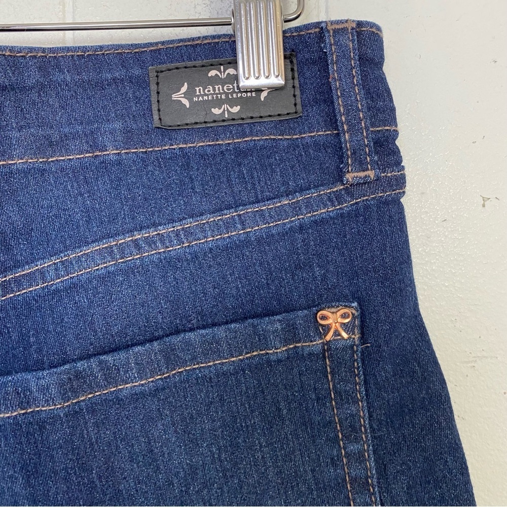 Nanette Nanette Lepore Women’s Denim Blue Belle High Rise Crop Boot Jeans Sz 10P - Picture 8 of 9
